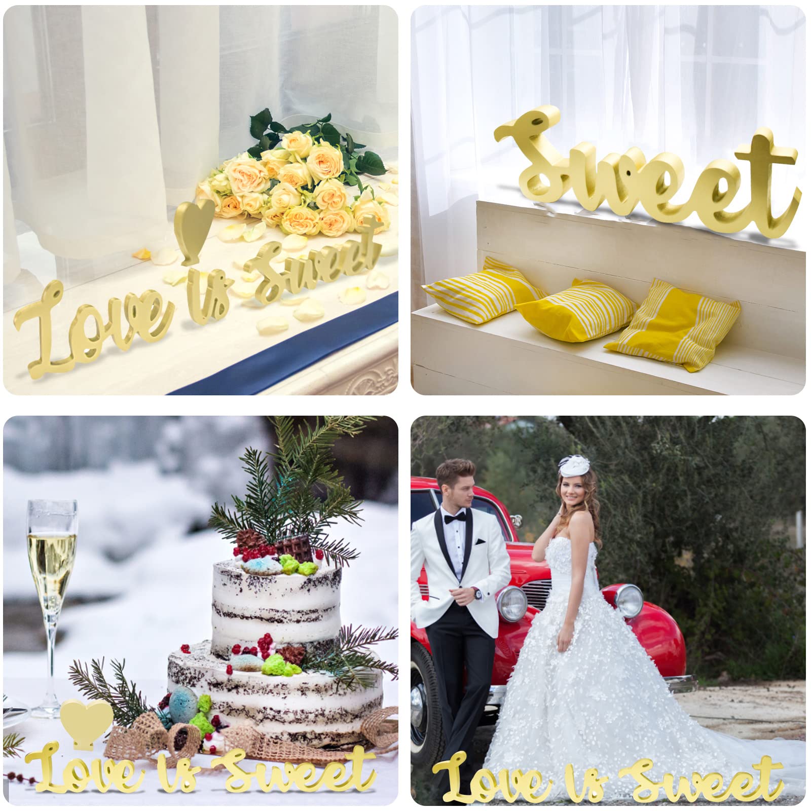 in legno con scritta Love, cartello decorativo per la casa per matrimoni, decorazione creativa per San da tavolo, vassoio decorativo a più livelli