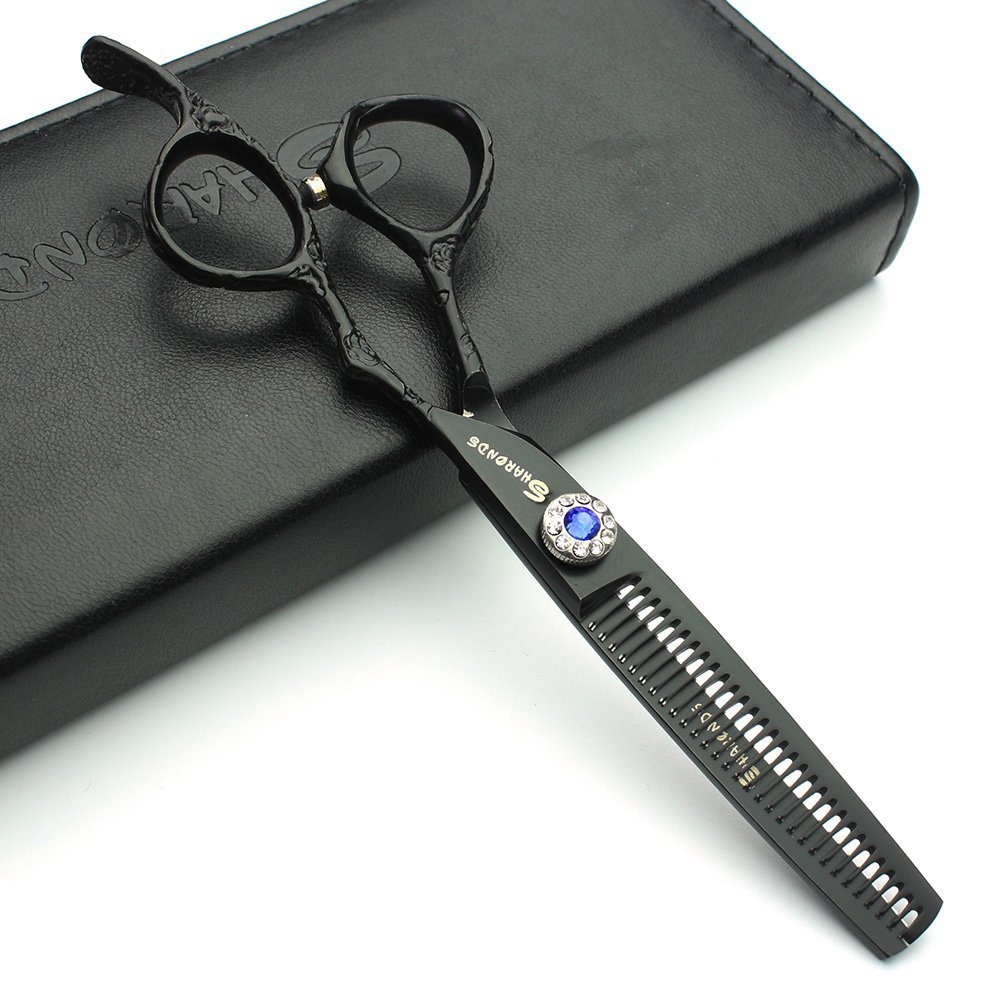 6-teiliges Friseurscheren-Set Schwarz – Professionelle Haarscheren Aus Japanischem Edelstahl