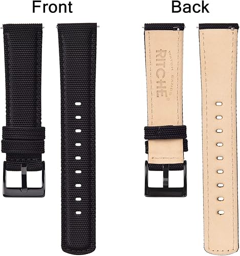 Miniatura 5 de Ritche - Banda de reloj de tela de vela de liberación rápida, compatible con bandas de reloj Timex  Seiko  Fossil  Citizen para hombres y mujeres