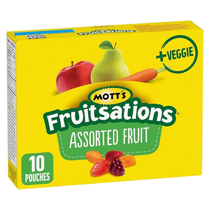 Mott's 天然果味零食，无人工色素