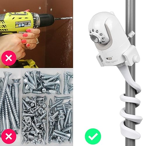 Miniatura 6 de Soporte para monitor de bebé compatible con óptica infantil DXR 8 y DXR-8 Pro y la mayoría de los otros monitores de bebé, soporte universal para