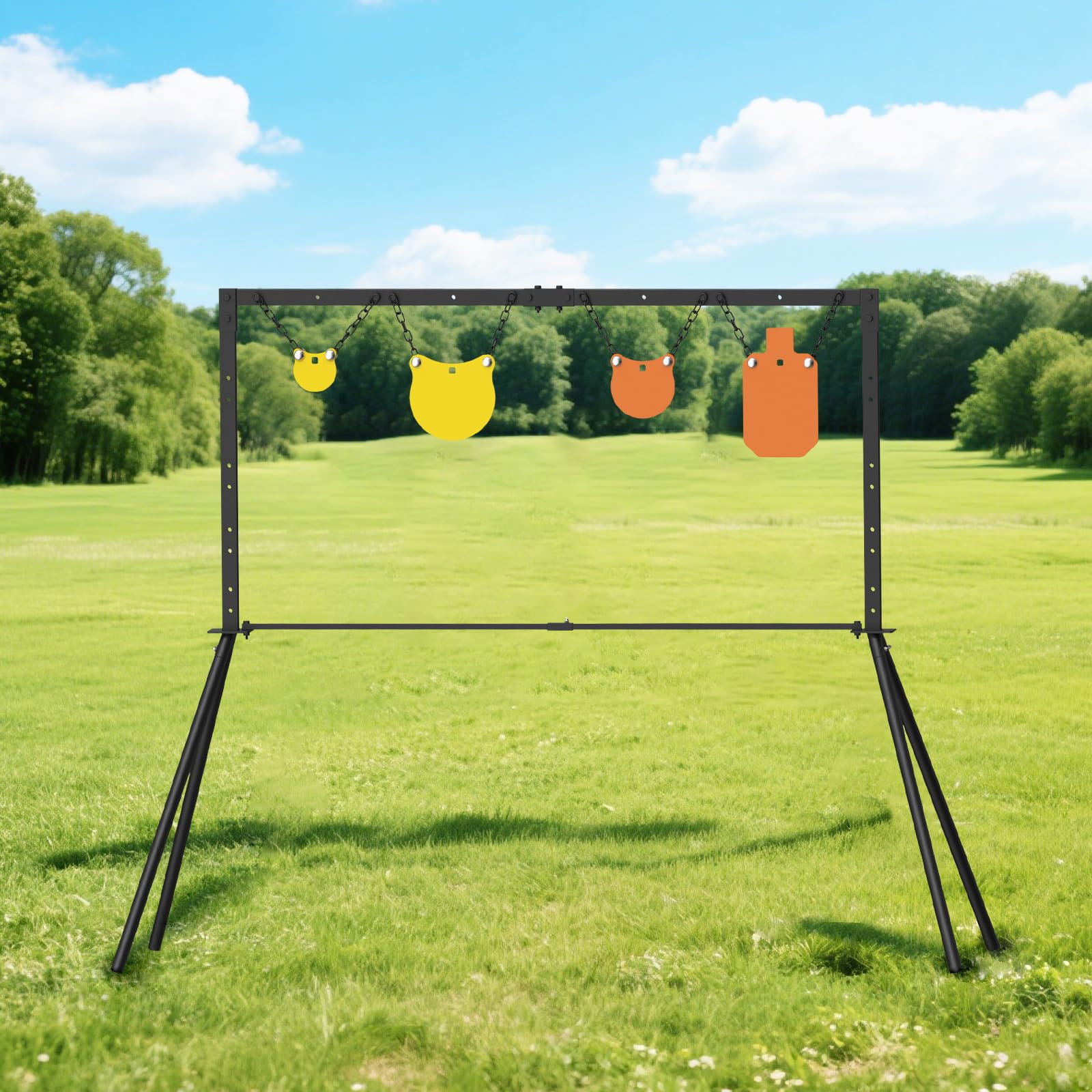 Bersaglio in acciaio AR500 spesso 3/8" per tiro bersaglio kit sistema stand per campo esterno e pratica di tiro