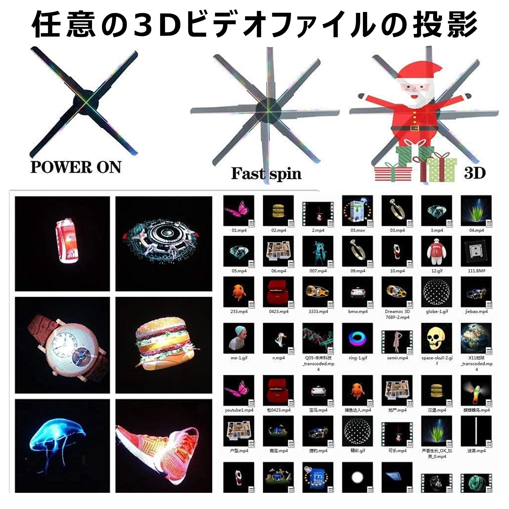 3D ホログラム+保護カバーセットプロジェクター ポータブル Amazon