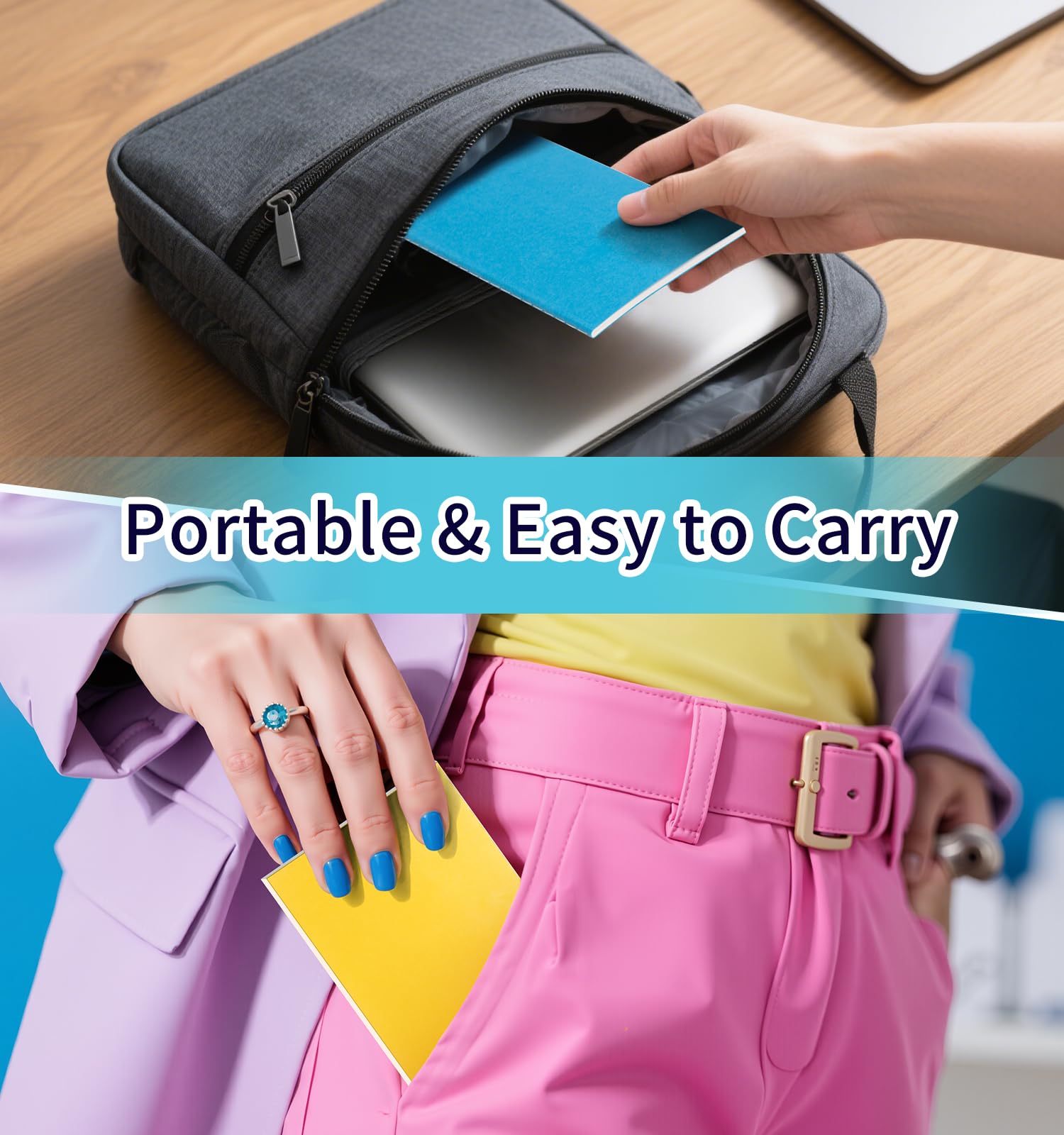 Paquete de 60 cuadernos coloridos de bolsillo en blanco, diarios a granel, cuadernos pequeños de 3.5 x 5.5, 30 hojas/60 páginas, mini cuadernos para niños, viajeros, estudiantes, suministros escolares