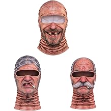Old Man Ski Mask Funny Realistic Face Balaclava 3D Printed Full Face Cover