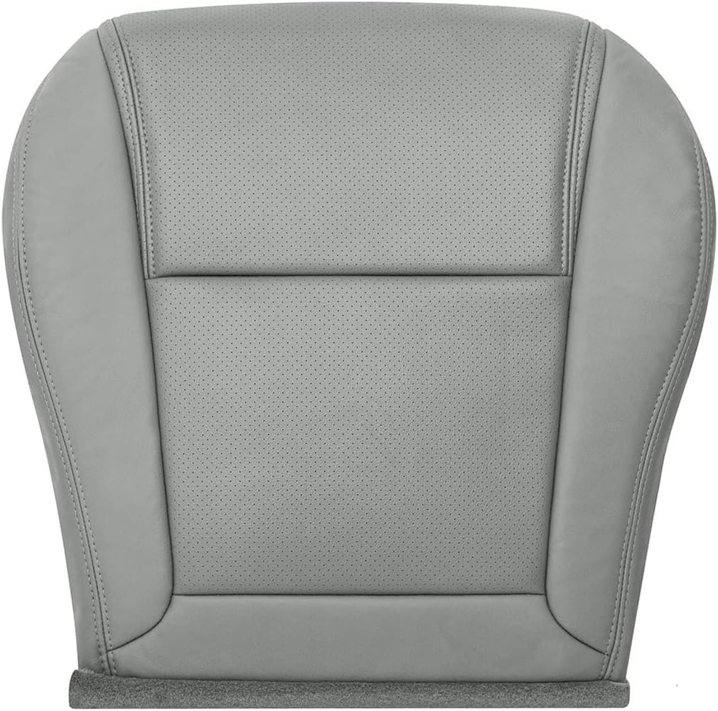 Compatible with 2003-2005 Honda Pilot - Passenger Side Replacement Leather Bottom Seat Cover, Gray