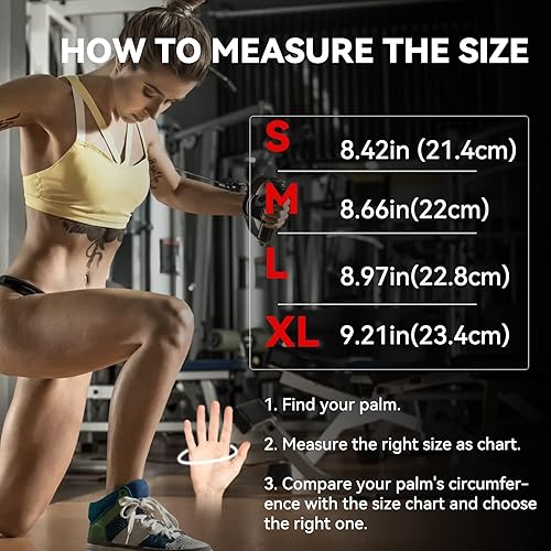 Miniatura 7 de Guantes de entrenamiento para hombres y mujeres, transpirables, sin dedos, con soporte para muñeca, protección completa de la palma y agarre extra