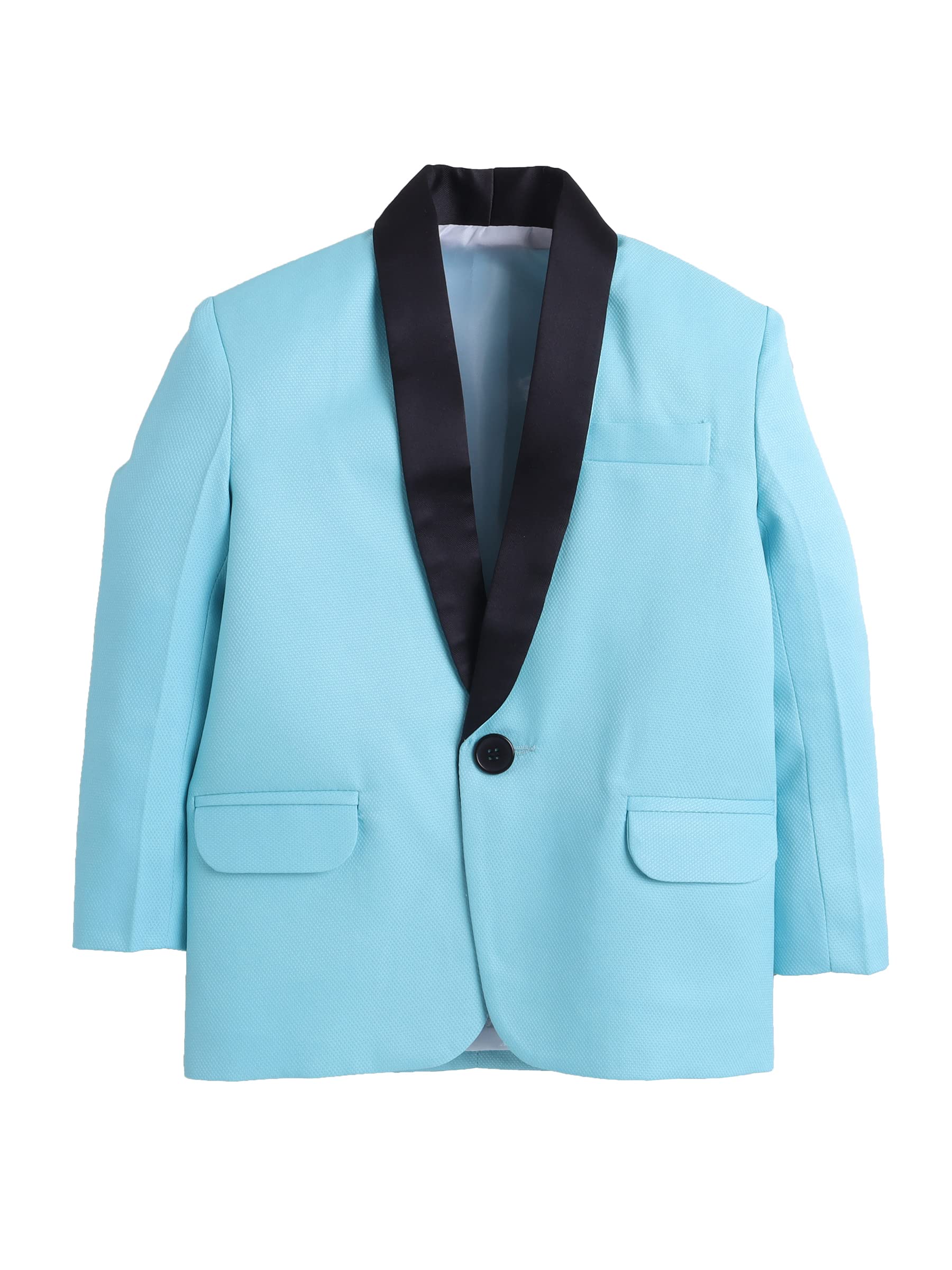 Jeetethnics Boys Blue Coat Suit Set with Waistcoat Shirt and Trousers (9090BH)