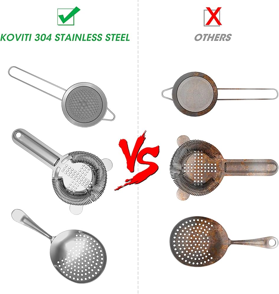 Koviti 3 Piece Cocktail Strainer Set - Thumbnail 2