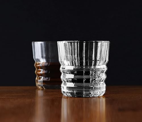 Circleware Aristocracy - Juego de 4 vasos de whisky, vajilla de cocina, cristalería para agua, jugo, cerveza y licor de bar, decoración de comedor,