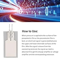 Vista 4 de Hilitand Flexible Piezoelectric Film Sensor, High Sensitive Polymer PVDF Piezoelectric Sensor, Motion Detectors