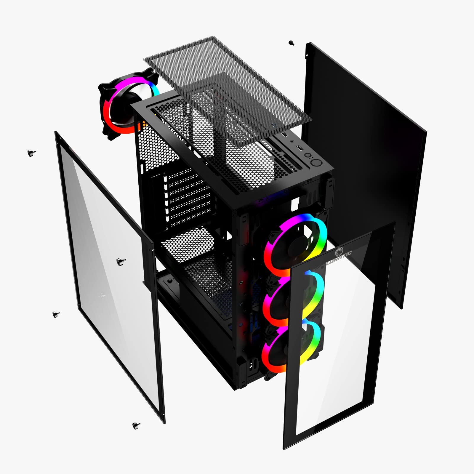 Lunatic Albatros 4 Rgb Fan 4*SATA 12cm Fanlı Oyuncu Tamperli Camlı
