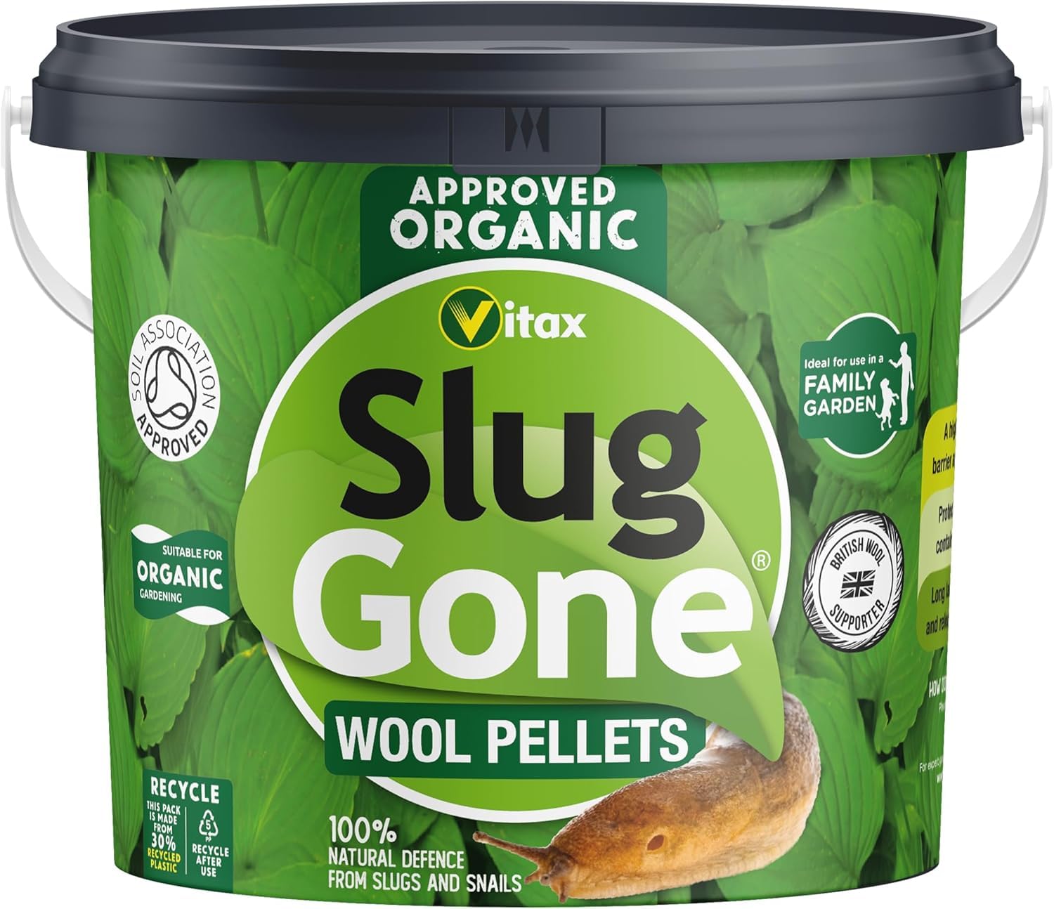 Slug Gone Wool Pellets 10L (Pack of 1) – Natural Slug Repellent & Barrier | Slug Killer & Snail Killer | Pet Friendly Slug Pellets for Garden | Nematodes for Slugs Alternative