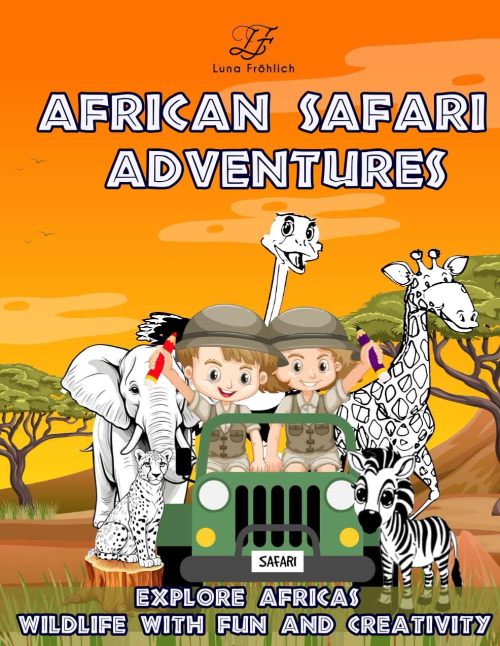 African Safari Adventures: Explore Africa's Wildlife with fun and creativity. This 53-illustrated coloring book is suitable for ages 6 and up, the ... birthdays, Easter, Xmas, and other occasions.