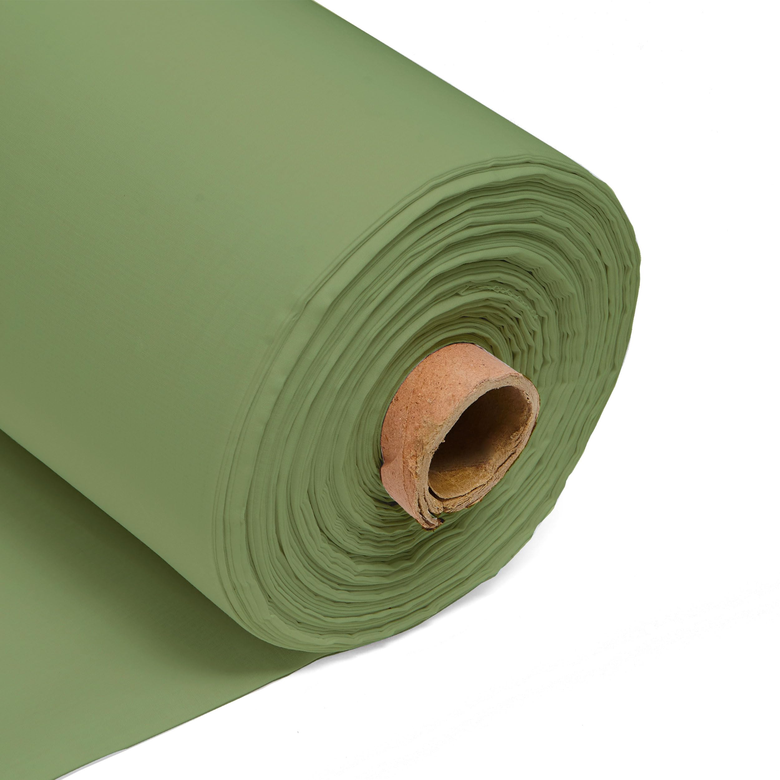 Sage 100% Cotton Plain Fabric – 60 Inch 150cm Wide 150GSM Material - Sewing, Dressmaking, Quilting, Curtain Linings, Pillowcases & Totes by Discount Fabrics LTD - 5Metre
