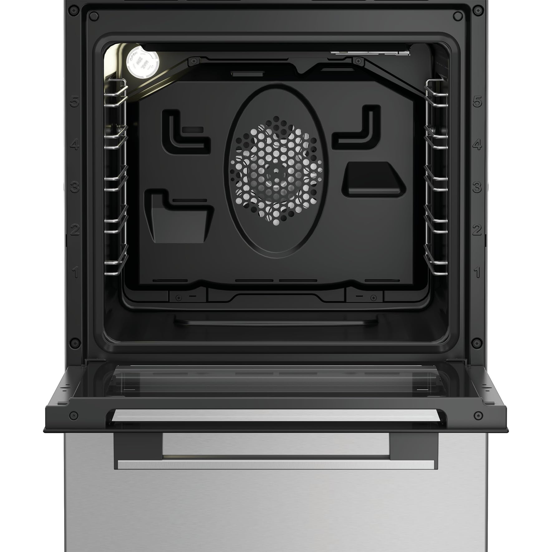 Bauknecht Standherd B5V8LMX / Heißluftbackofen mit 8 Funktionen/Kochfeld mit 4 Kochzonen/Hydrolyse-Reinigungsfunktion/Garraumvolumen 60 Liter/Edelstahl-Optik