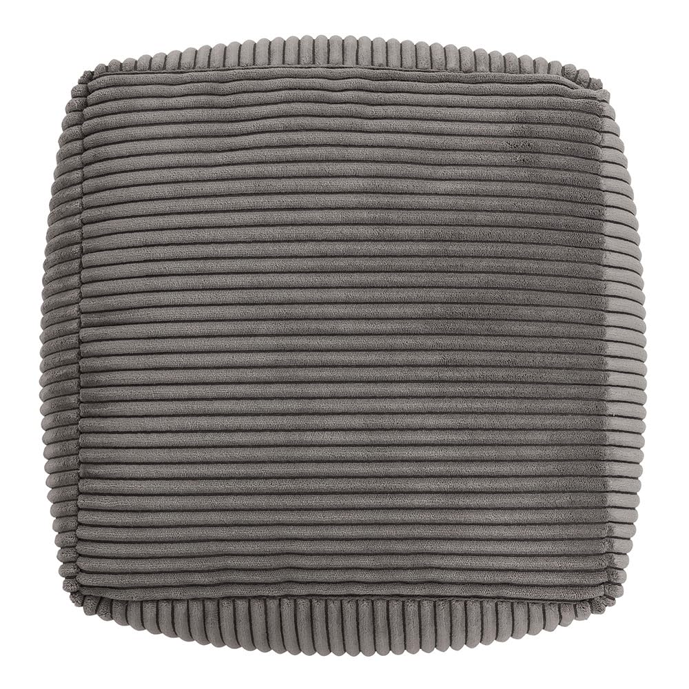 icon Amara Pouf Poggiapiedi, Grigio Scuro, Velluto a Coste, Poltrona Sacco con Riempimento Incluso, Pouf Sacco, Camera da Letto, Soggiorno, Mobili Soggiorno