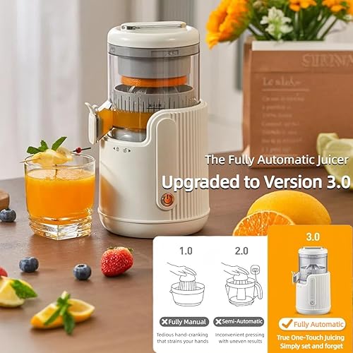 Miniatura 3 de Portable Electric Citrus Juicer, Efficient Extraction for Oranges Lemons Limes, Hands-Free One-Touch Operation, USB Rechargeable & Easy Clean, Mini