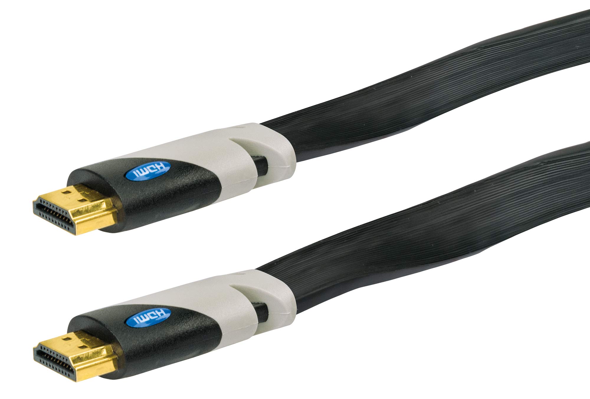SCHWAIGERHDMF15 533 High Speed Flat Cable with Ethernet 1.5 M Black