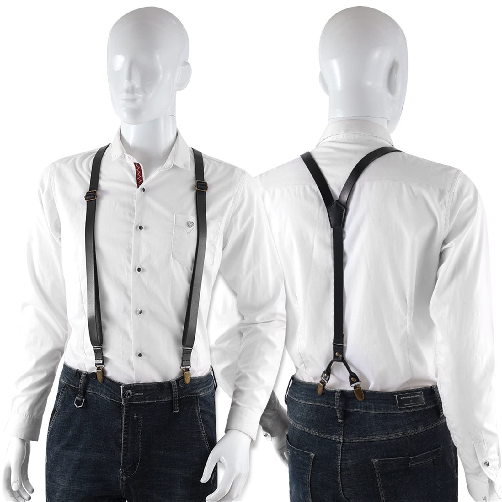 Tirantes para Hombre Aparatos ortopédicos 1 7 mm Tirantes con clips fuertes para Bodas de Informales