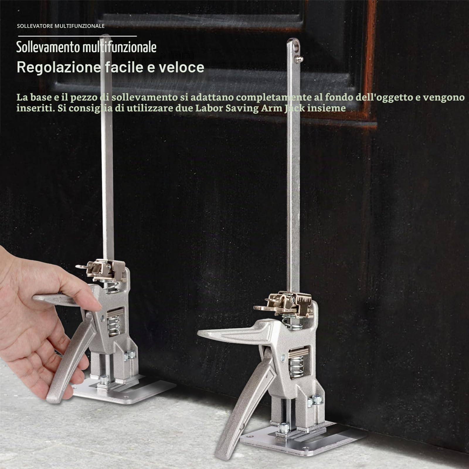 2 pezzi Sollevatore di Bordo Resistente,Strumento di Serraggio di Precisione del Braccio Multifunzione Cartongesso per Riparazioni Antiscivolo,Porta Uso Bordo Sollevatore Armadio Jack,400kg