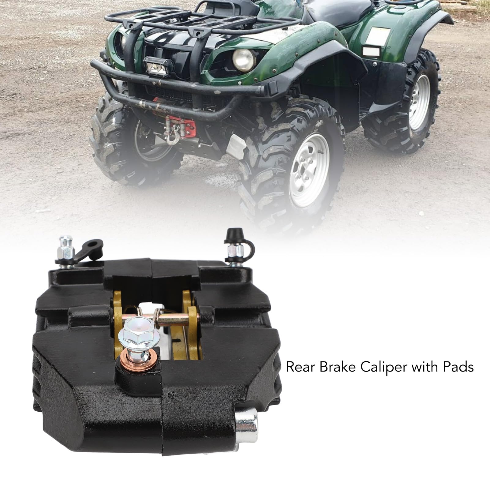 Zacisk hamulca tylnego z klockami Wysokowydajny hydrauliczny układ hamulcowy Precyzyjne sterowanie dla Grizzly 660 YFM660F 4x4 ATV 2002 2008 5KM 2580V 01 00