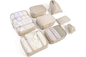 8-Piece Premium Travel Organizer Cubes