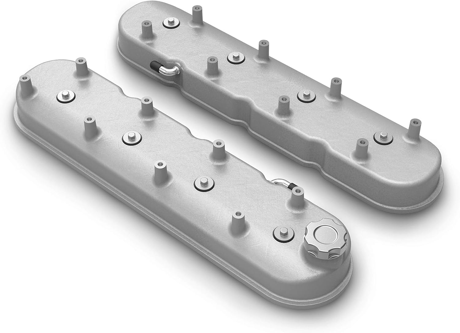 Holley Valve Cover, Tall Ls Natural Cast Finish