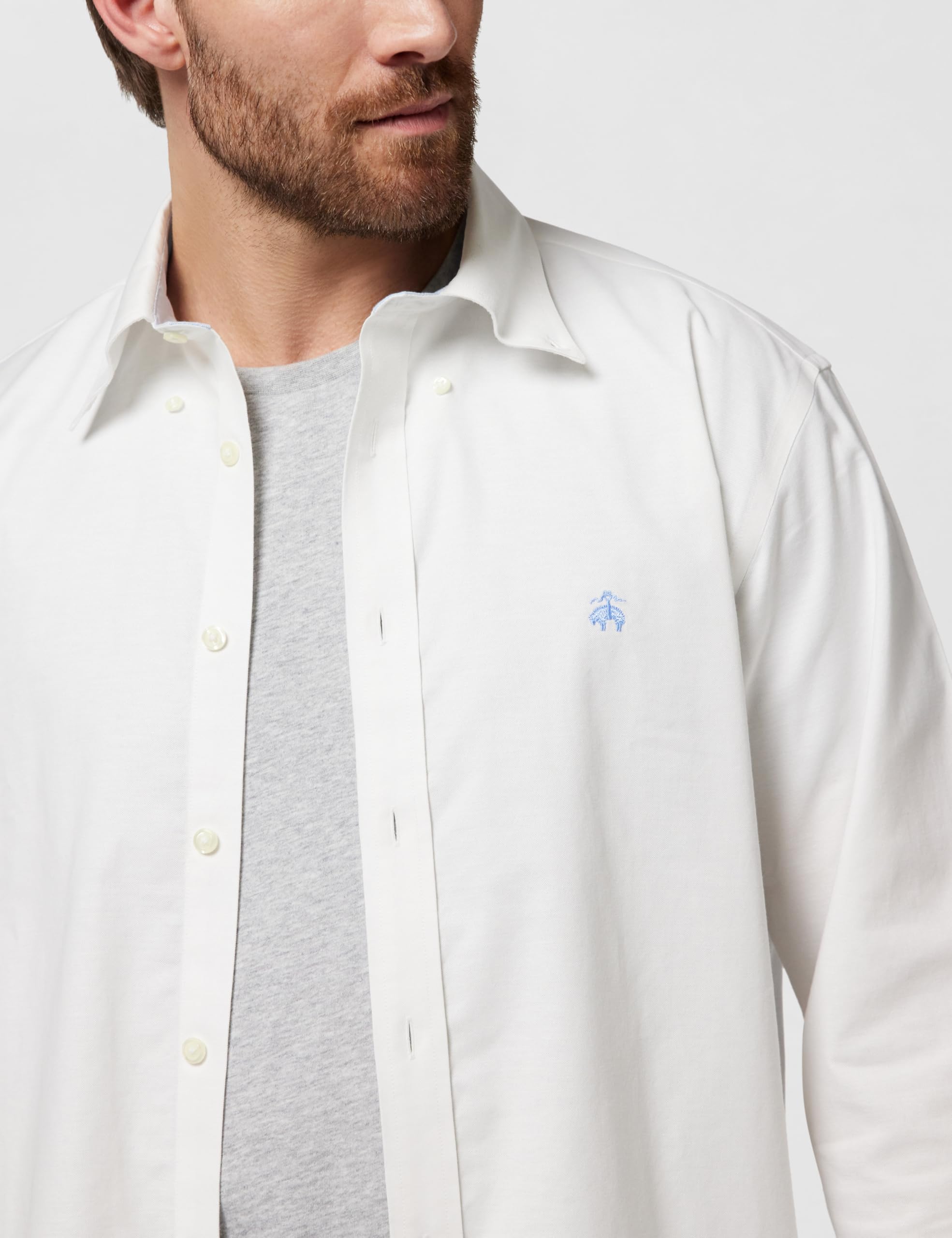 Brooks Brothers Non-Iron Long Sleeve Button Down Sport Shirt Camicia Button-Down Uomo