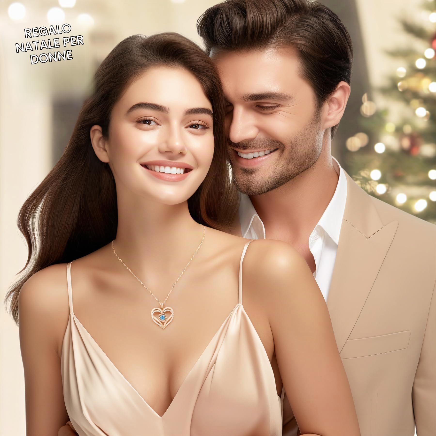 CDE Collana Donna Cuore Rosa Pietra di Nascita,Romantico Gioielli per Lei | Collana Pendente con Pietra di Nascita Compleanno Natale Regalo per Lei,Mamma,Fidanzata,Moglie,Amica San Valentino