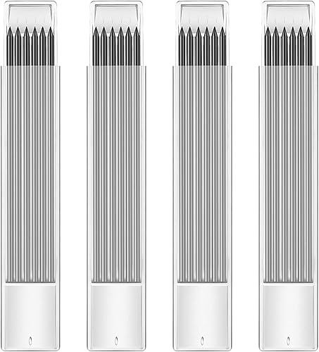 Hiboom 24 piezas de repuesto HB de 0.110 in para lápiz de carpintero, lápiz de estudio de larga duración para lápiz mecánico, construcción de Negro