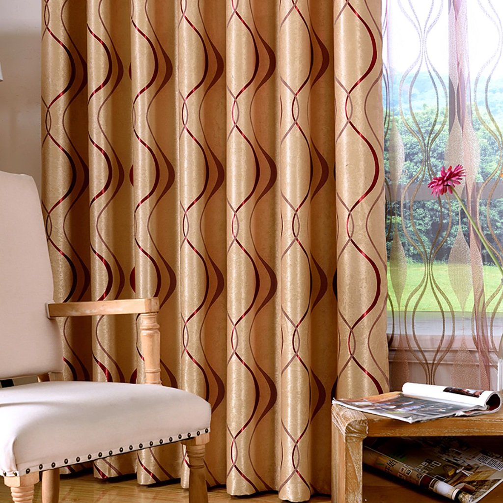 XUEPING Simple Modern Suede Shading Fabric Insulation Bedroom Living Room Shade Cloth Cover Window Curtains (Size : W250xH180)