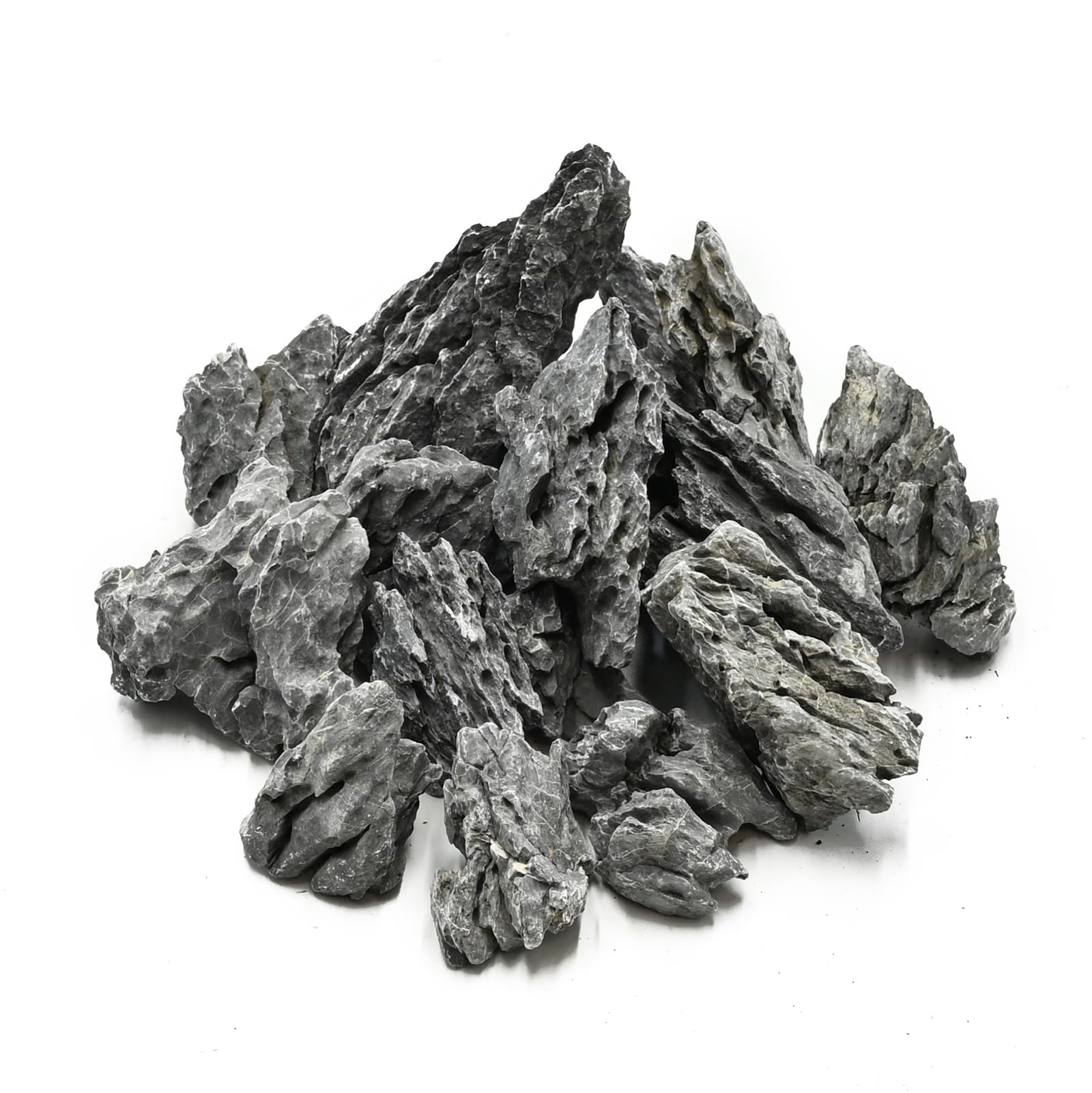 KINGRUI Natural Rocks Seiryu Stone Decorative Rocks for Fairy Gardens,Miniature Landscaping,Bonsai,DIY Crafts, Aquariums & Reptile Terrariums-0.5kg(3-7cm)