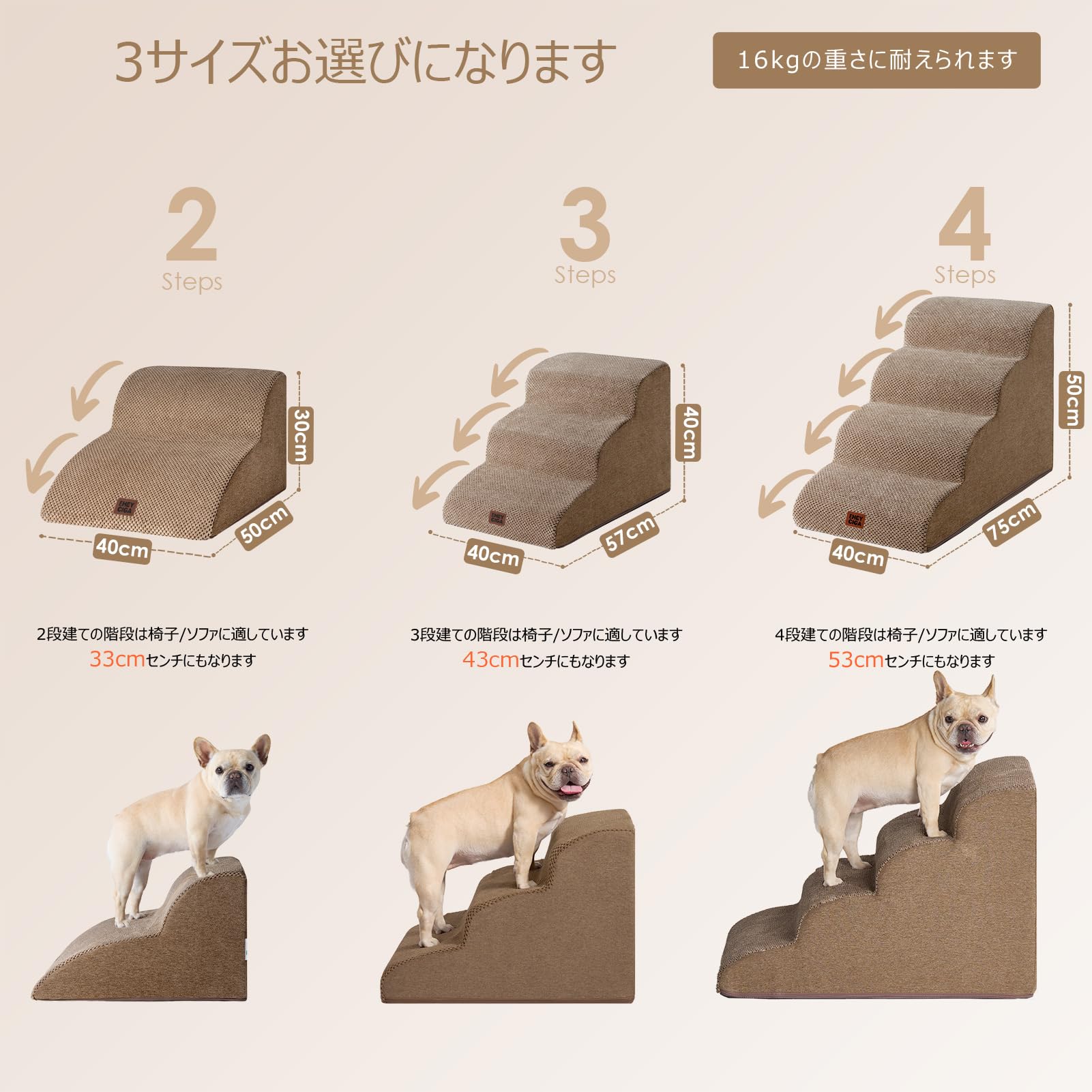 Amazon | EHEYCIGA 犬 階段 ステップ ペット階段 ドッグステップ 犬