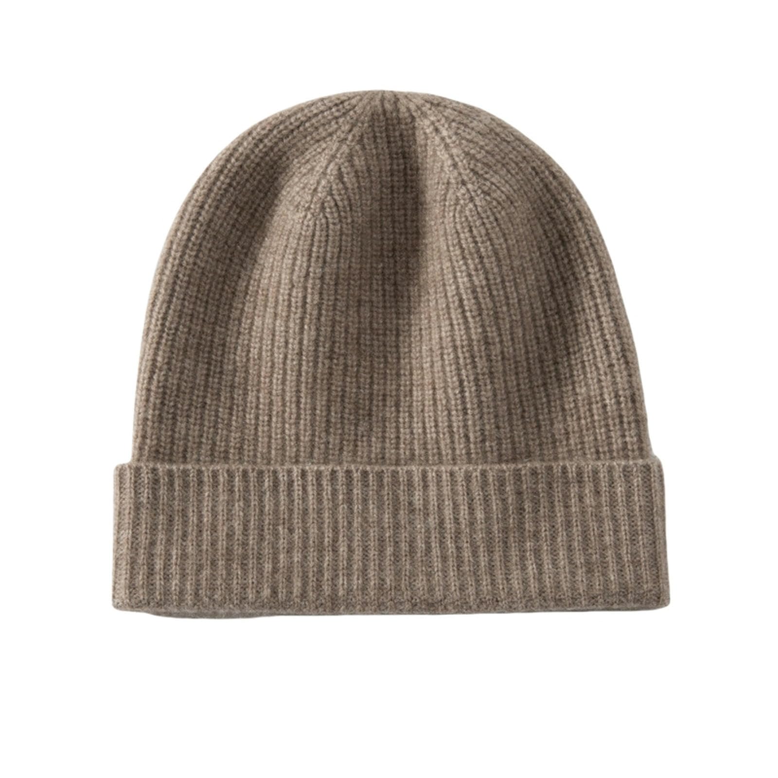 Gorro Invierno Mujer Sombreros De Punto De Lana con Volantes Masculinos Y Femeninos, Sombreros De Invierno Neutros con Volantes Diarios Elásticos, Suaves Y Cálidos-Marrón-Código Medio
