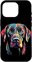 Vista 20 de Labrador Retriever - Carcasa para iPhone 17, diseño de cara de perro, color negro