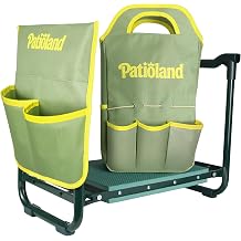 Foldable Garden Kneeler and Seat,Gardening Workseat w/ Tool Pouch &amp; HandBag