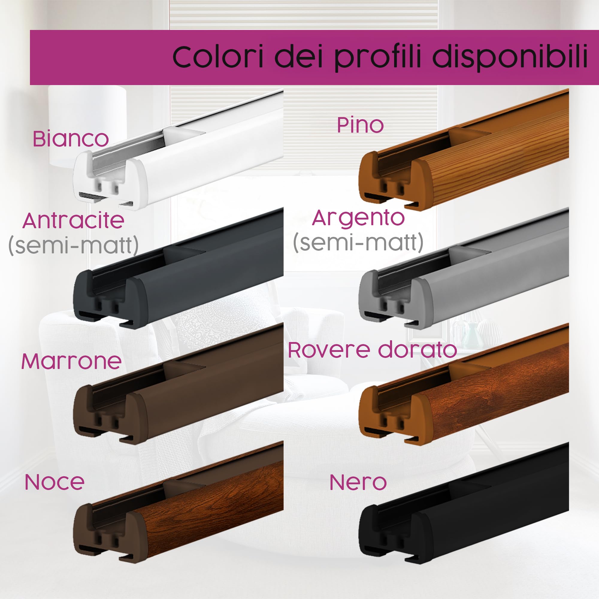 Concept Blinds Tende Plissettate Personalizzate con Foratura – Larghezza 40–200 cm, Altezza 20–260 cm – Su Misura per Finestre e Porte – Tende Premium XXL per Grandi Spazi