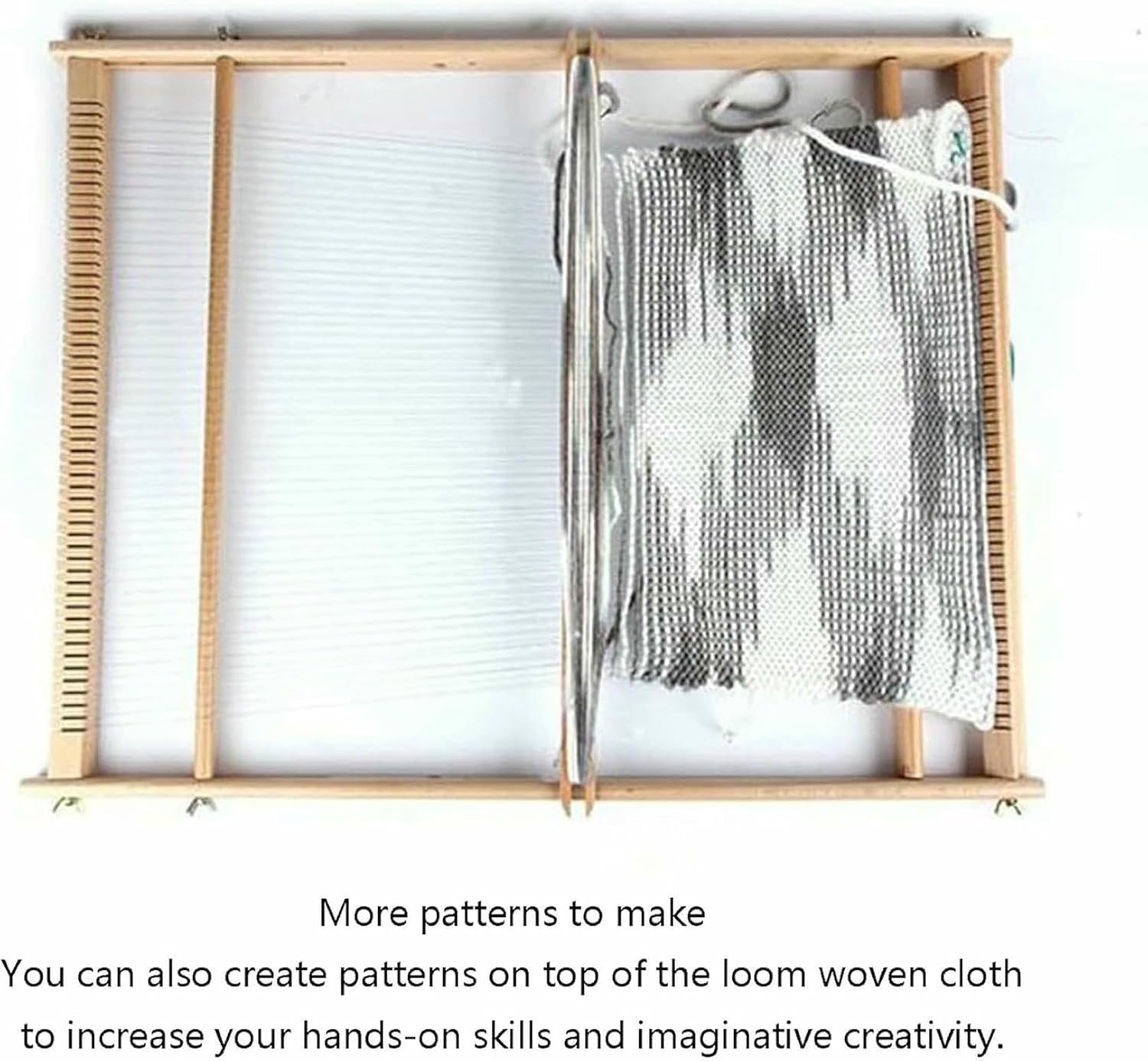 XDRGOOIUY Weaving Loom with Stand, Hand-Knitted Weaving Machine, Tapestry Looms, Multi-Craft Wooden Lap Weaving Loom DIY Extra-Large Frame