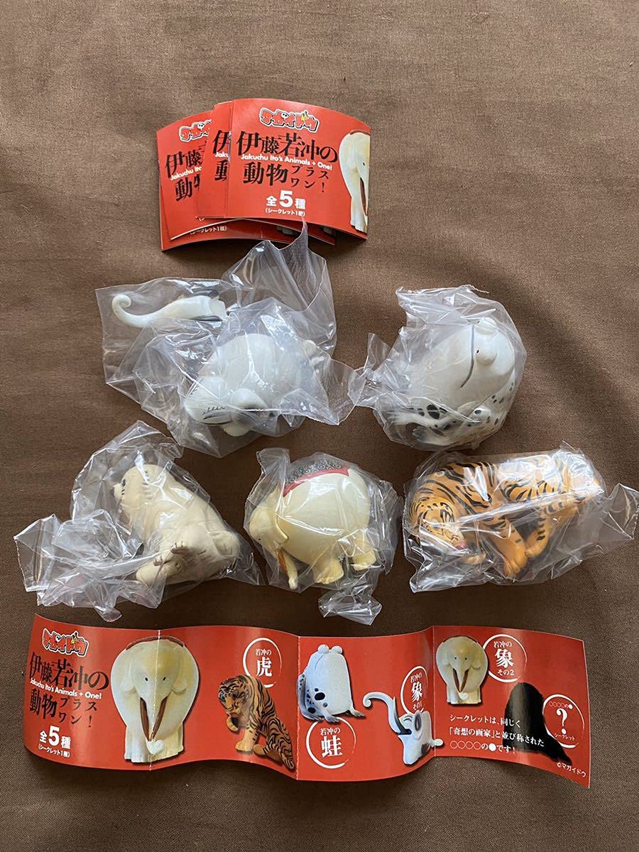 Amazon | 伊藤若冲の動物 プラスワン 全5種セット マガイドウ ガチャ