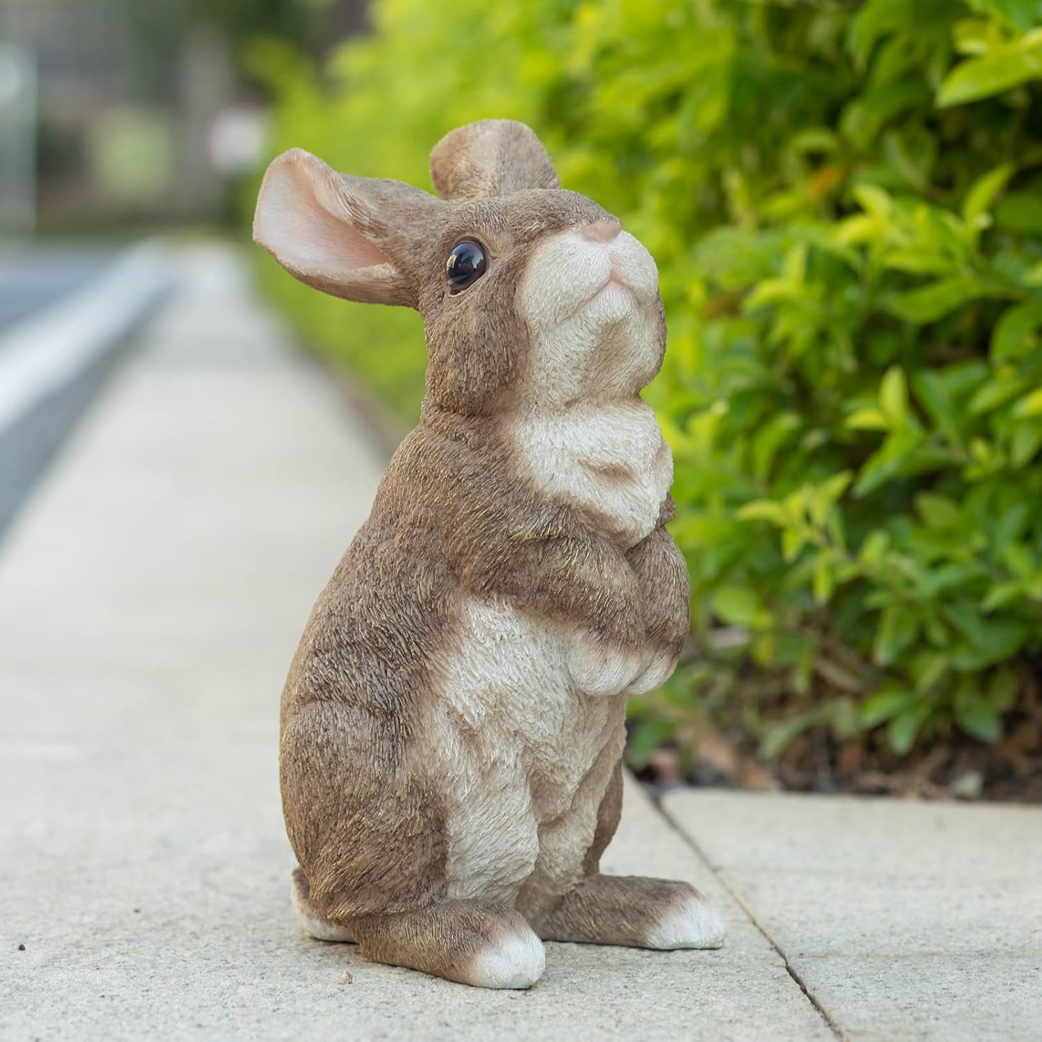 Garden Outdoor Rabbit Statue,Bunny Figurine Resin 9.5 Inches, Suitable for Home Lawns, Balconies, Courtyard Art Garden and Courtyard, Easter Spring Home Decor Unique Home Gifts.