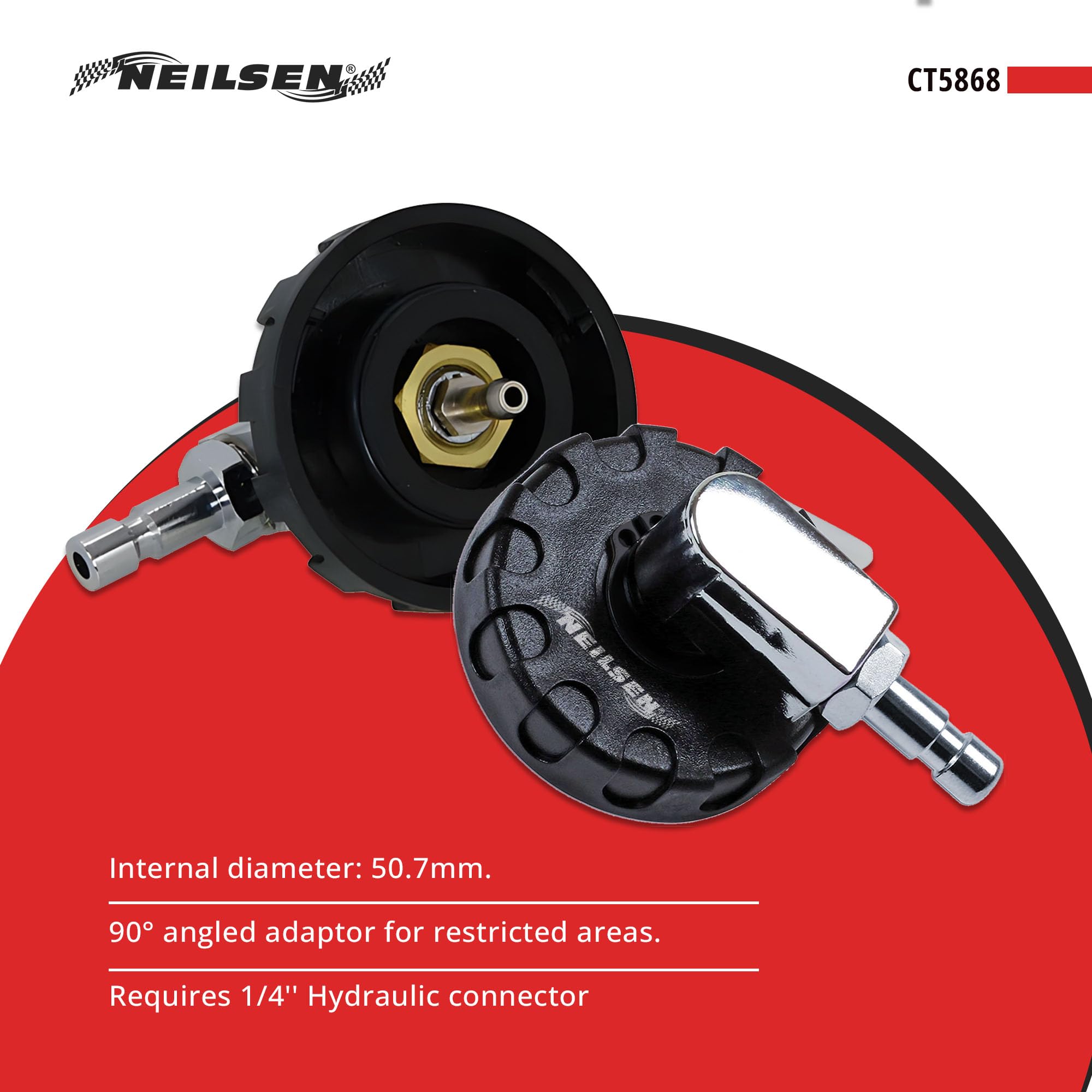Neilsen CT5868 Bouchon de purge de frein avec adaptateur à 90° – Compatible avec Hyundai, Kia, Mitsubishi, Nissan – Bouchon OE 58531 07000 – Idéal pour les espaces restreints