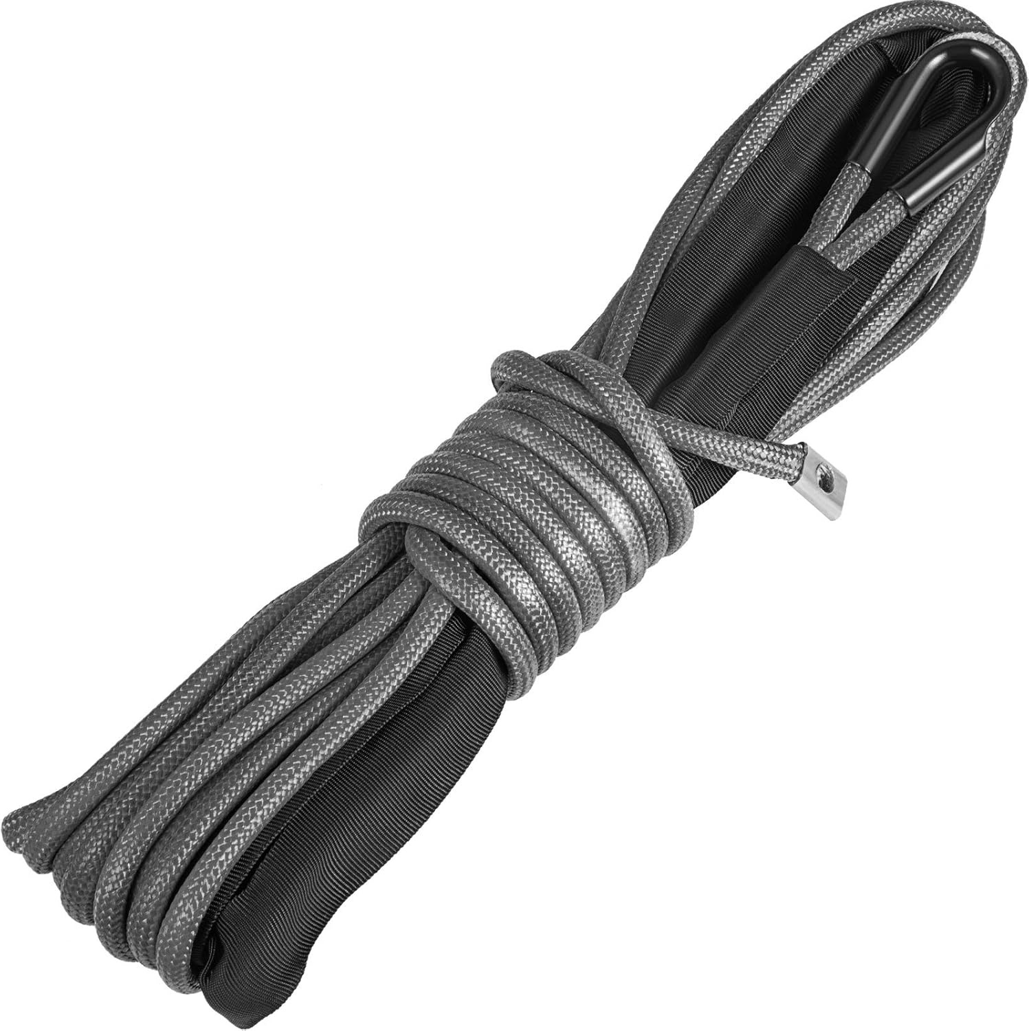 VEVOR Synthetic Winch Rope, 5/16" x 50' Black Winch Line