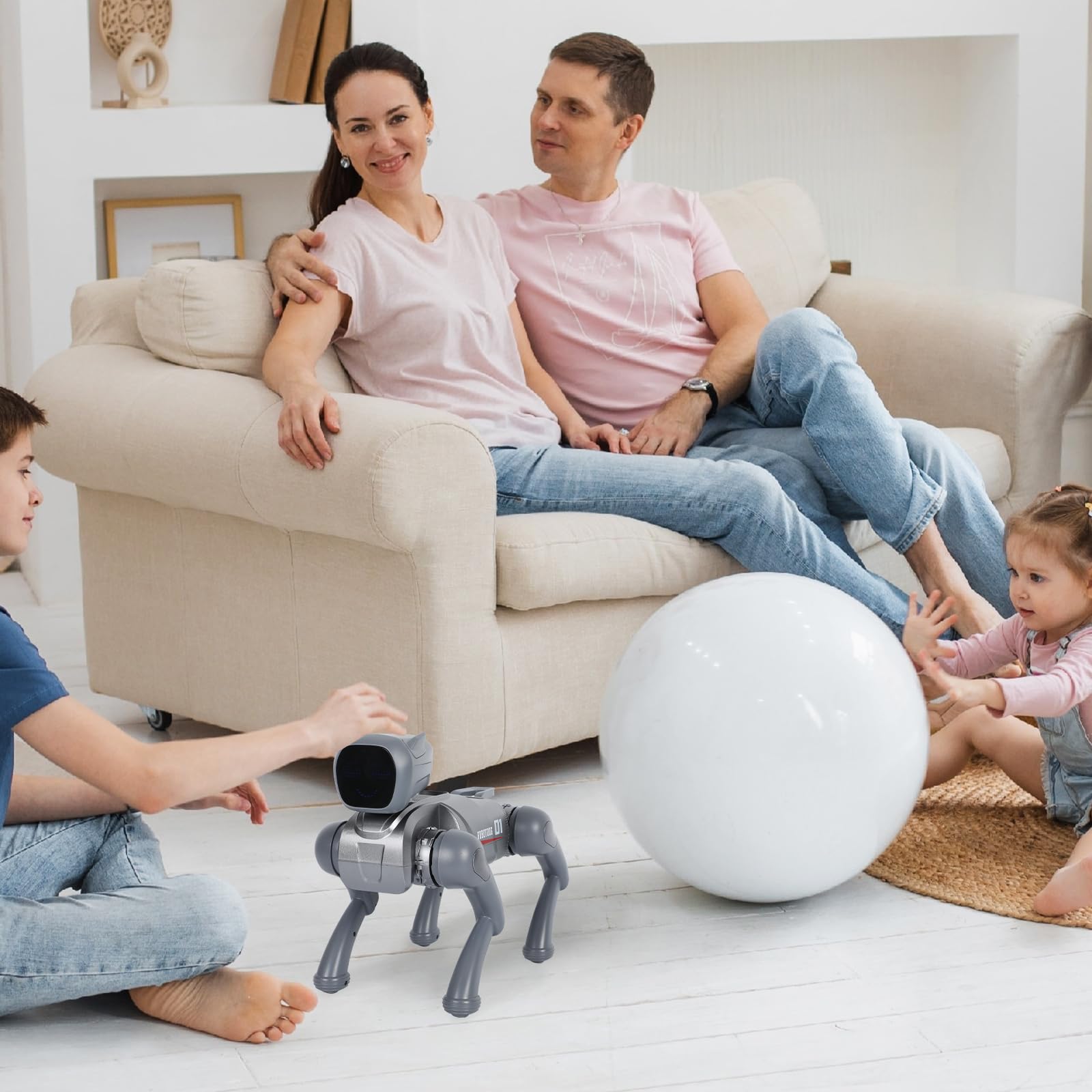 MENAYODA Roboter Hund RC für Kinder, Roboters Hund Ferngesteuerter Spielzeug für Kinder 3+ Jahren, APP-Steuerung, Roboter Hund Spielzeug Kann Programmieren, Tanzen, Musik und Interagieren