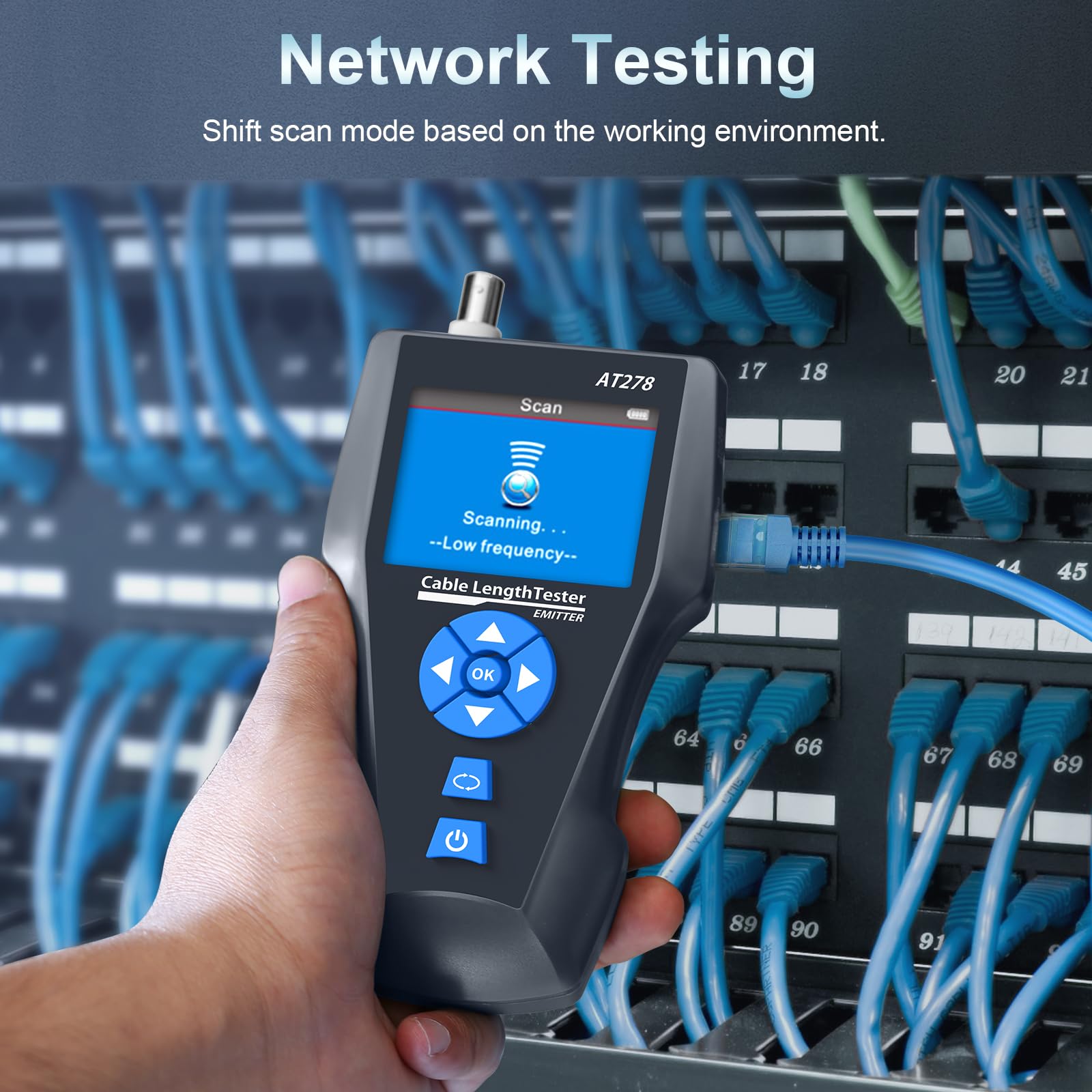 Netzwerkkabeltester AT278,TDR Leitungslängentester Haltepunkttester