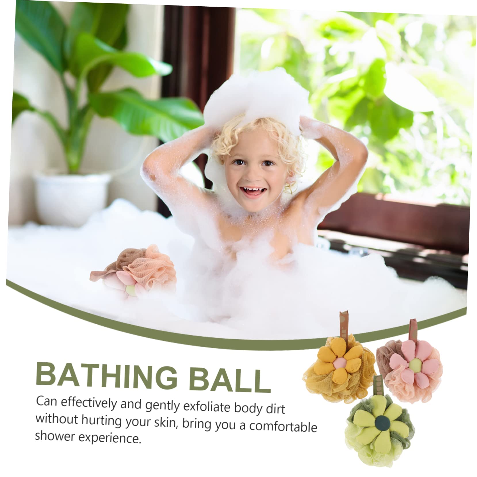 minkissy 6piezas Esponjas De Baño Para Esponjas Exfoliantes De Formato Flor Suaves y Efectivas Para Limpieza Agradable