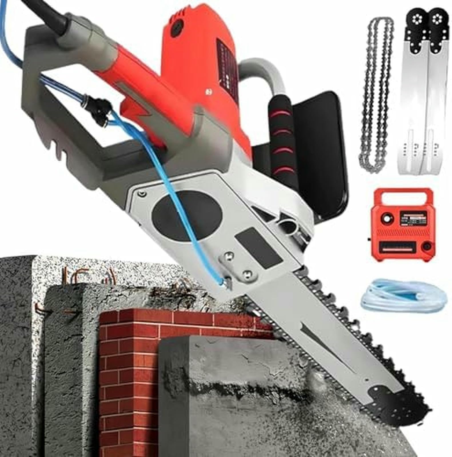 Potente Motosierra Eléctrica De 15.7 Pulgadas, Sierra De Arbusto De Mano 5800W/6500W para Concreto, Refuerzo, Mármol, Corte De Ladrillo, Diseño Cableado Eficiente para Uso Pesado