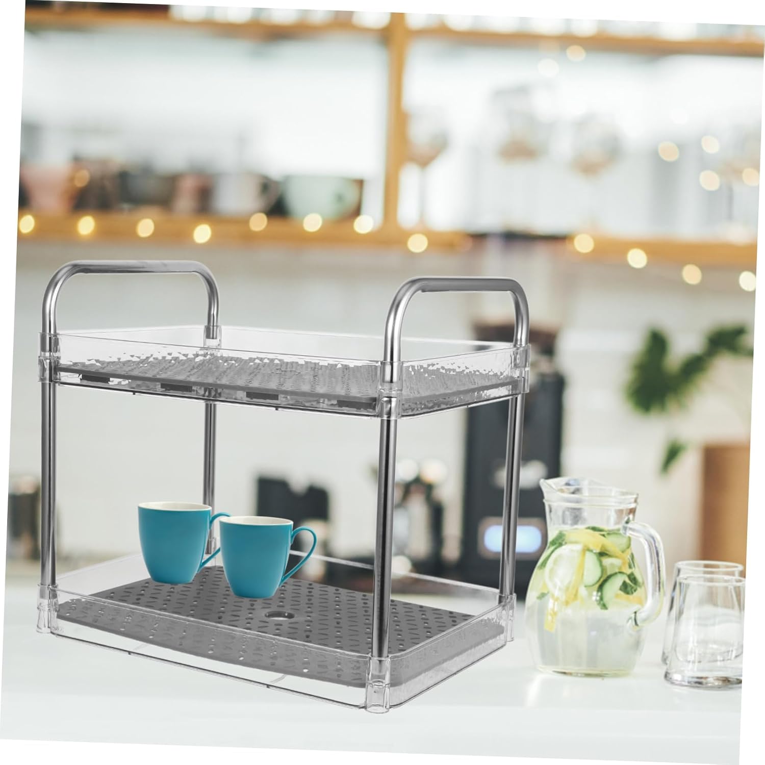 Cabilock Compact Dish Drainer Drying Rack Tableware Drain Dish Rack Kitchen Storage Shelf