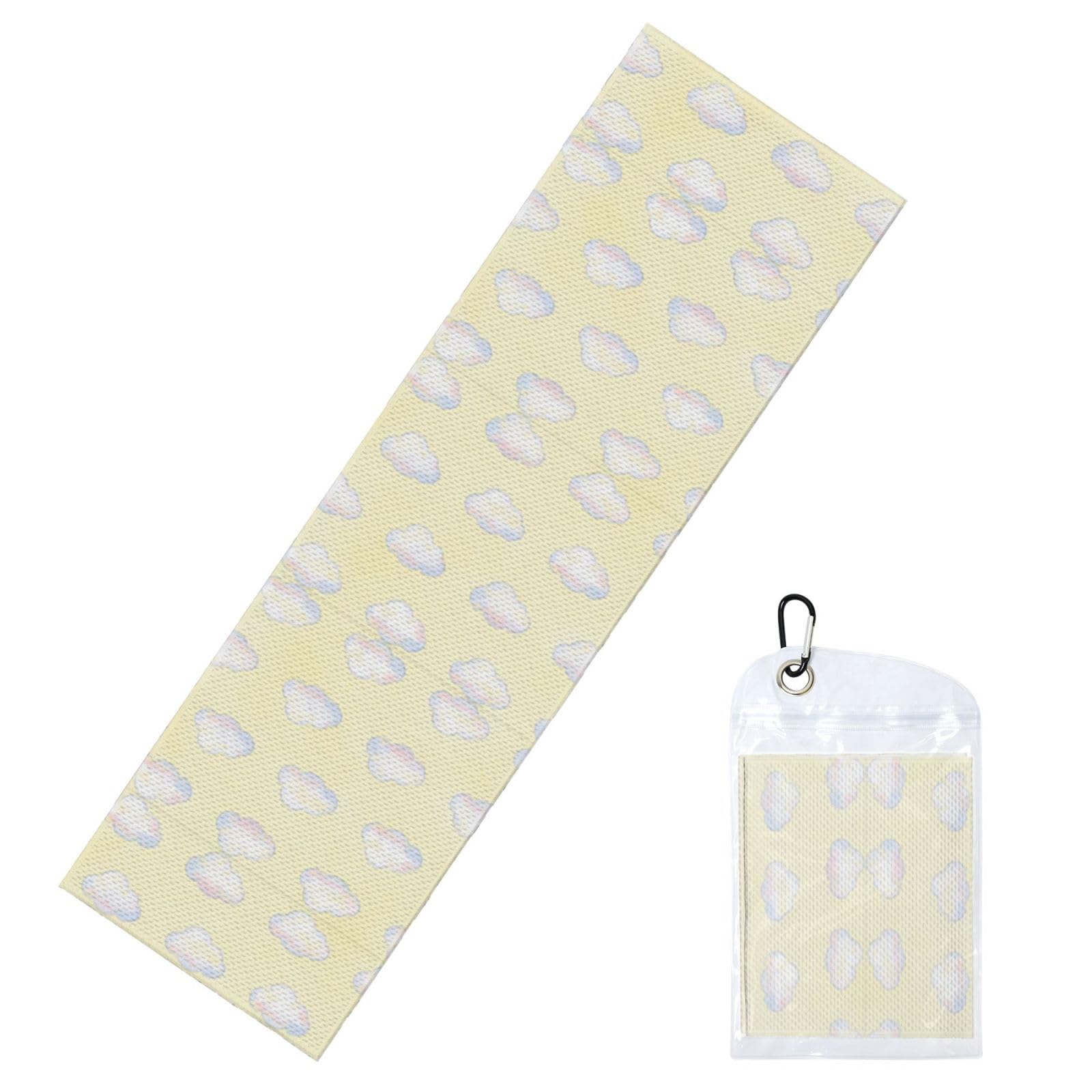 DUYIOKH Pastel Clouds Print Cooling Towel, Portable Towel for Gym Workout Golf Beach World Cup Sports Hot Weather