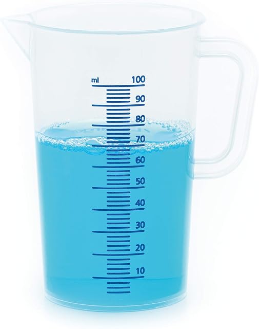 LICARGO® Measuring Cup 100ml - Precise Scale for Exact Measurements of Small Quantities - Small Measuring Jug Can Be Used As a Dispenser for Detergents, for Car Care and in The Kitchen - Food Safe